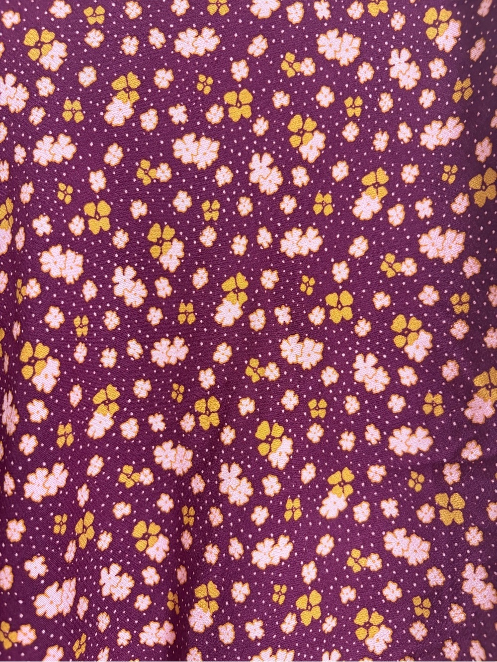 Free People Women's Floral Midi Skirt - Burgundy Pink size 12 - Picture 6 of 11